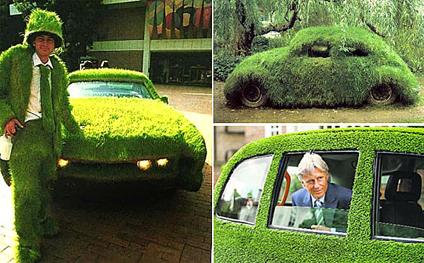 Автомобильный кузов с травяным покрытием - www.darkroastedblend.com